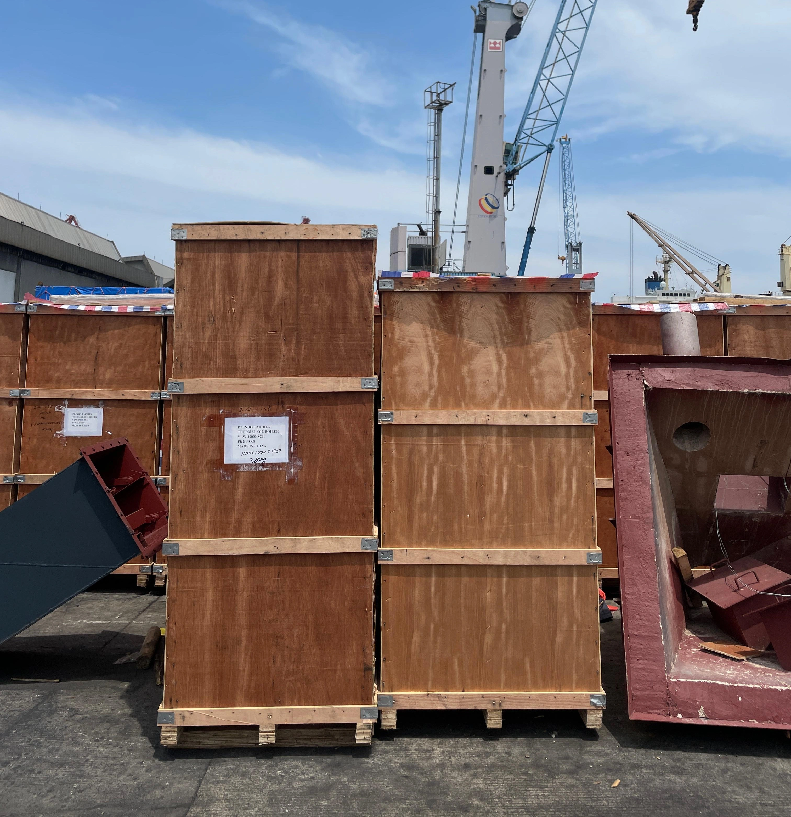 Wooden crate cargo preparation
